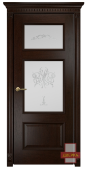 Прованс  стекло сатинат белый контурный витраж №2 