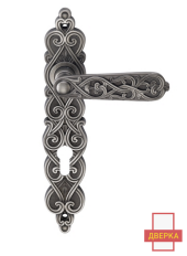 Ручки на длинной накладке Genesis Arabesco Bl. Silver